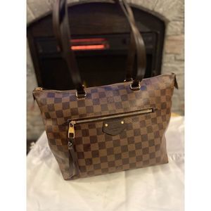 Louis Vuitton Iena Damier Ebene MM Shoulder Bag 9.5 h x 10 wide